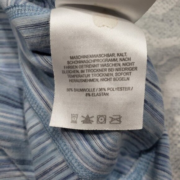 Mountain Hardwear Top Womens Large Blue Short Sleeve V Neck Outdoors Hiking - Picture 7 of 7